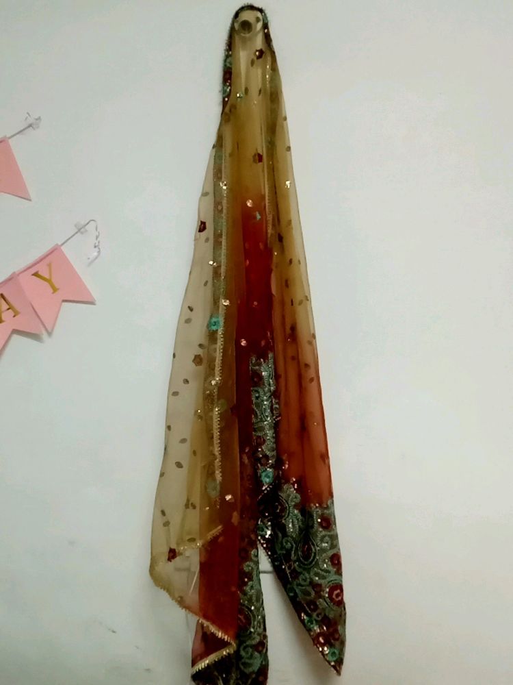 Beautiful Red Or Nude Colour Dupatta ❤️✨