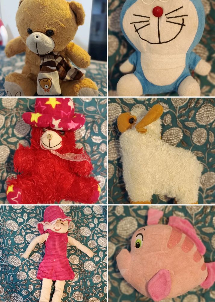 Set Of 11 Used Soft Toys With Some Defects