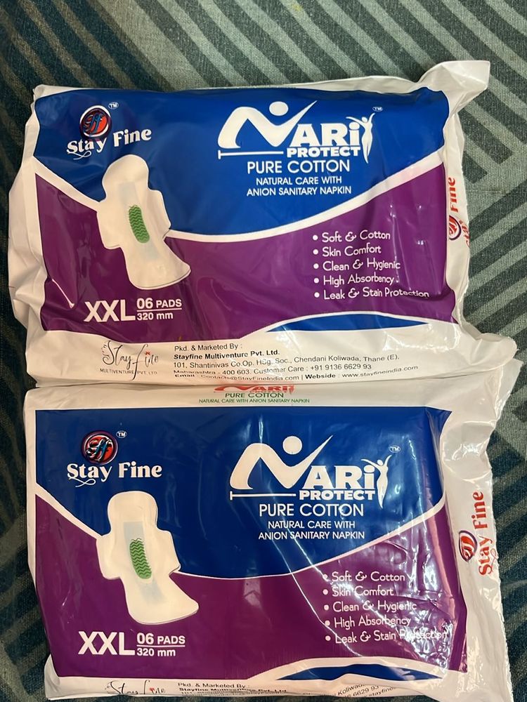 Stay Fine Nari Protect Pure cotton Pad Pack Of 2