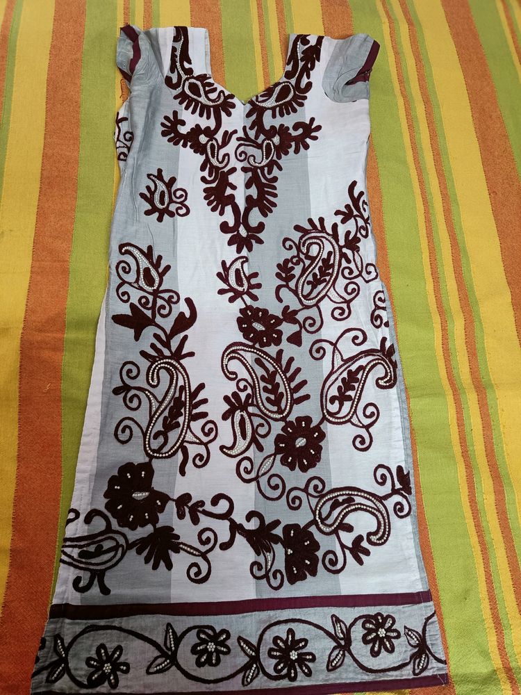 Brown Dupatta Set