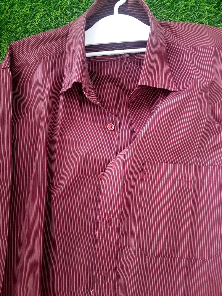 Maroon Color Formal Shirt