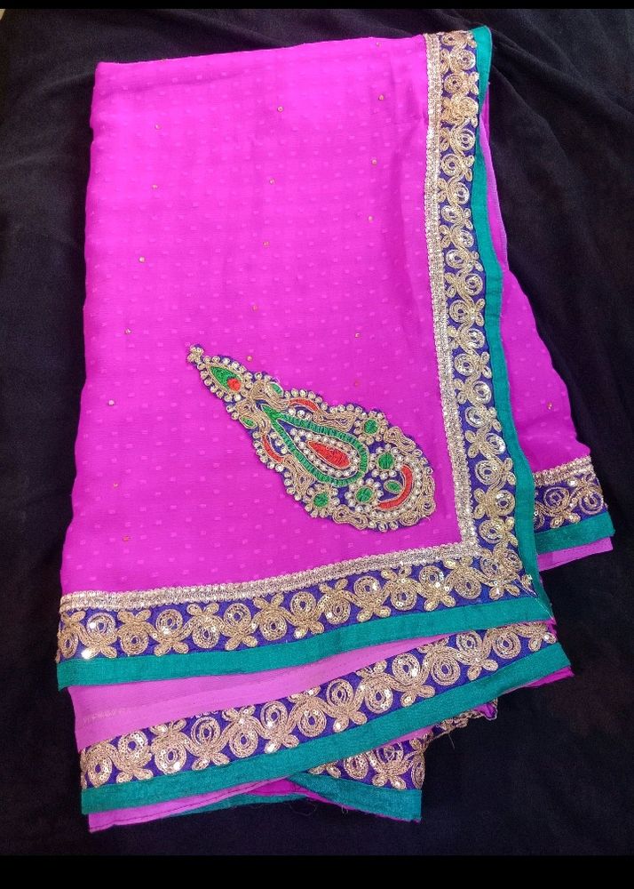 Magenta Saree