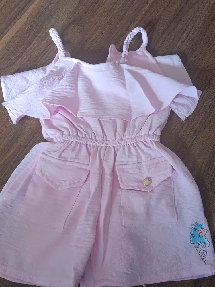 Pink Rompers For 6+ Month