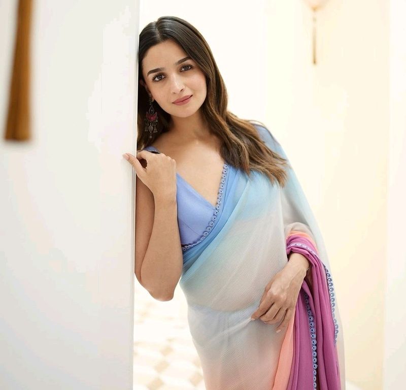 Trending Aliya Bhat Ombre Effect Saree