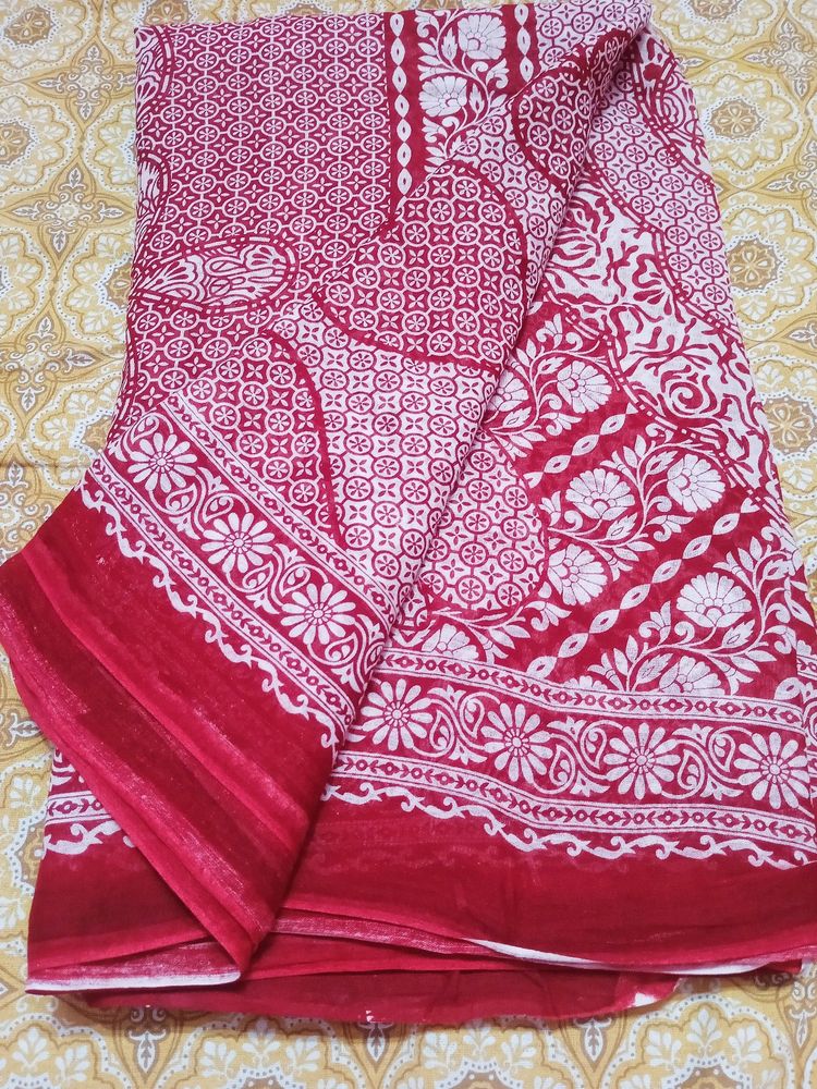 Free Pure Cotton Saree