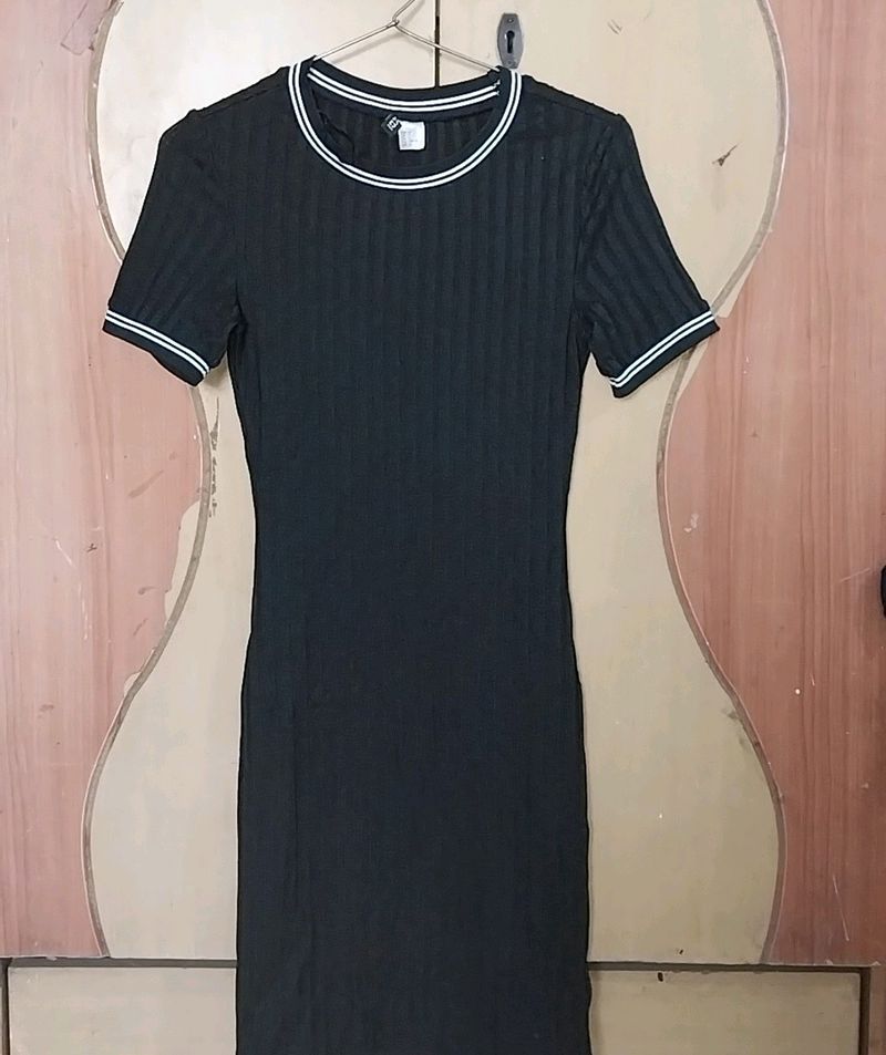 M Size Body cone Black Dress