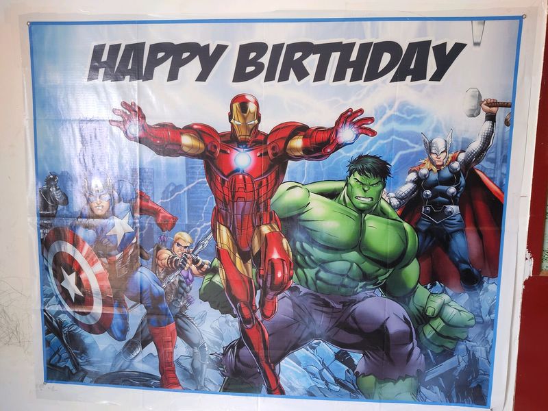 Avengers Happy Birthday Banner