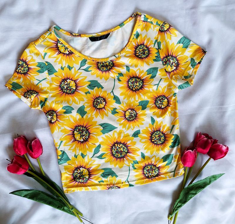 Sunflower Crop Top