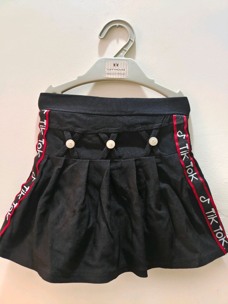 Black Style Skirt With Panty For Baby Girl