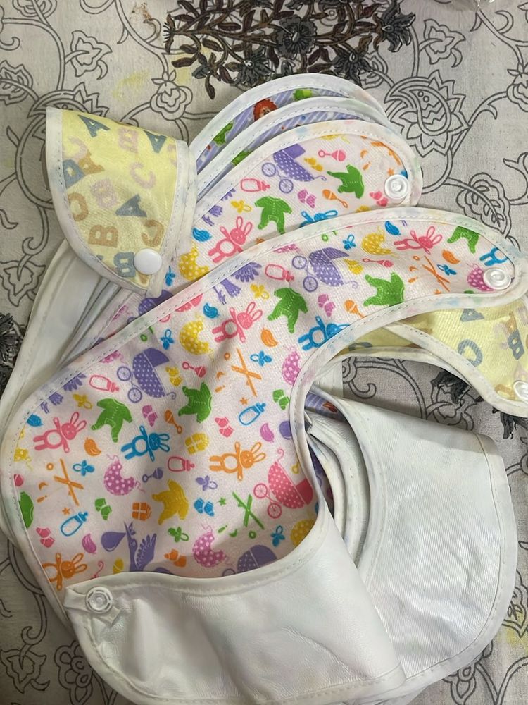 Baby Bibs Satin Cloth Set Of 6