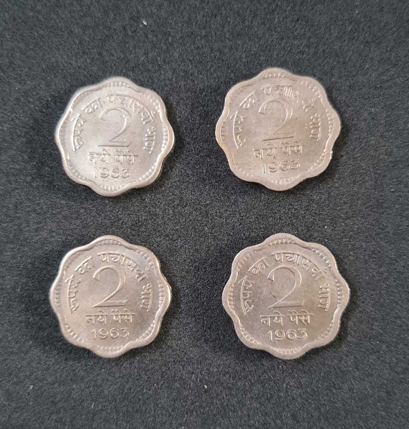 2 Naye Paise Coins of 1963