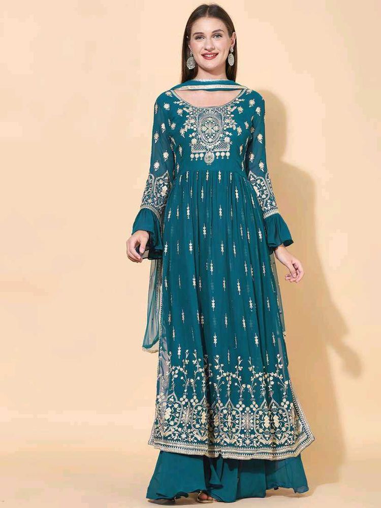 Wedding Naira Cut Kurti Palazzo Set