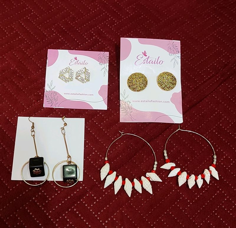 Combo Of 4 Pair Earrings