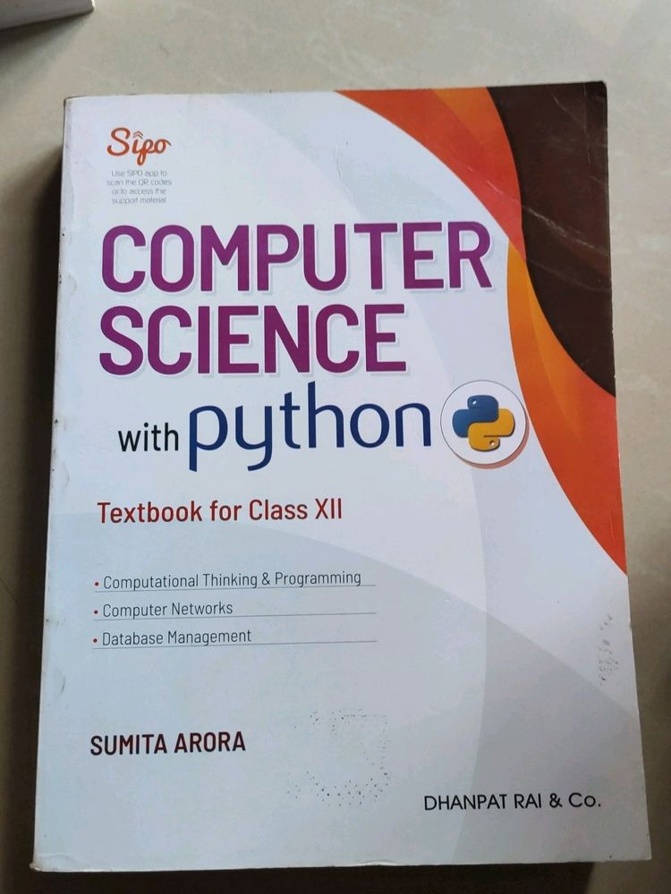 Computer Science With Python Sumita Arora Class 12