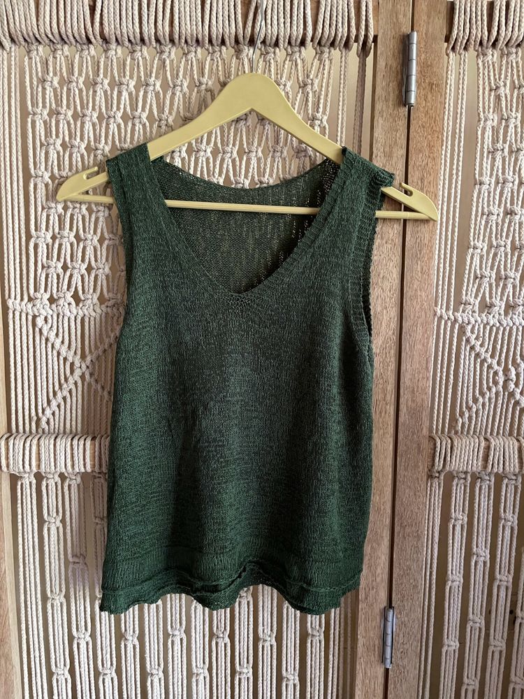 Crochet Green Top