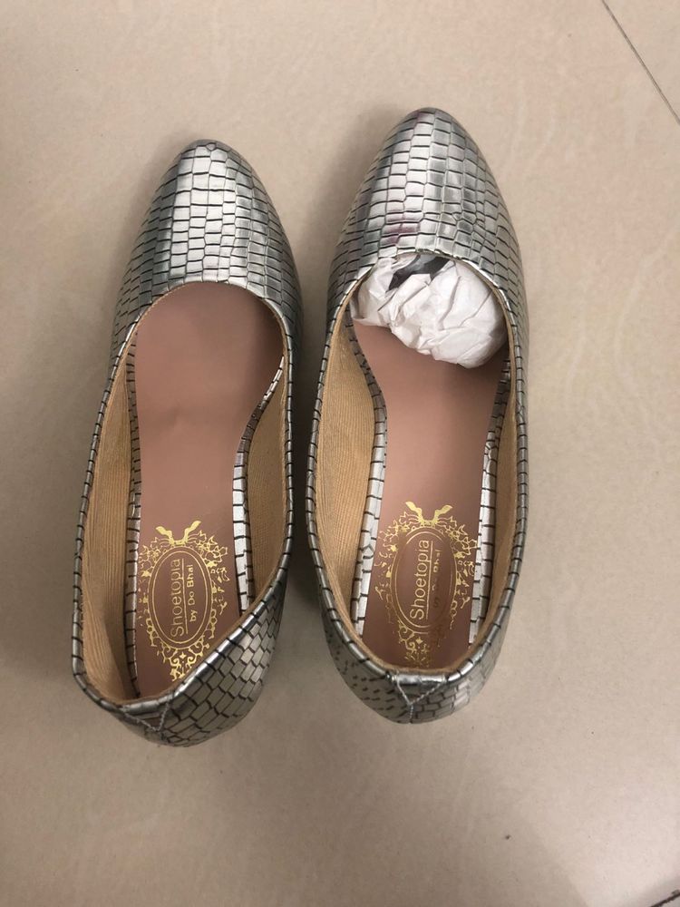 Silver Shoetopia Heels