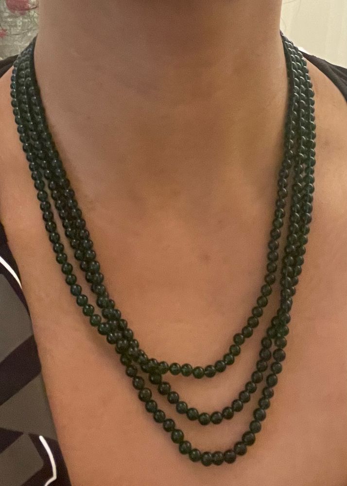 Semi Precious, Green Stone Necklace,