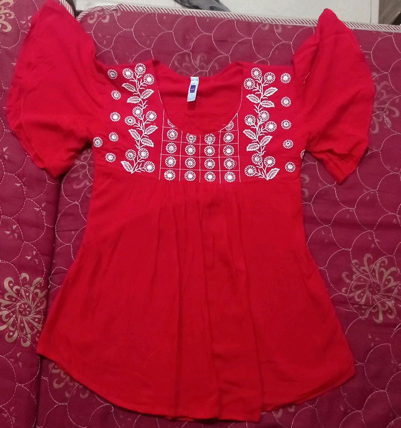 L-sized Red Colour Tunic