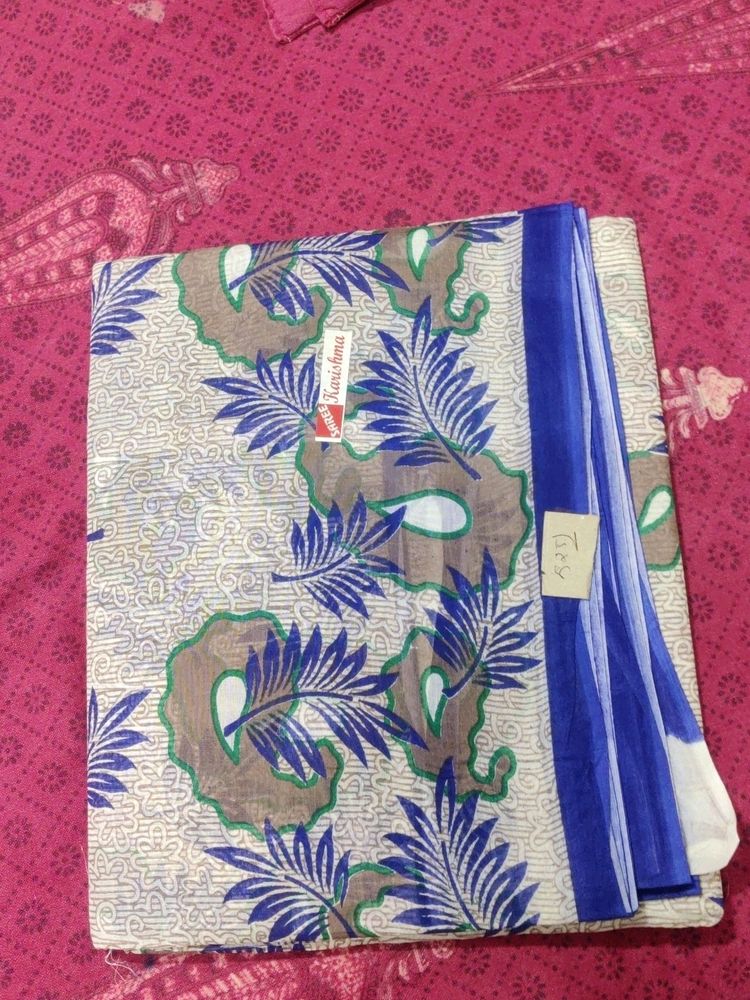 Pure Cotton Saree With Blouse Piece