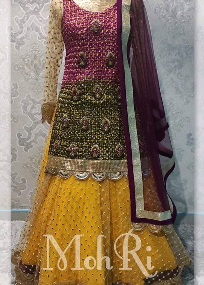 Bandhej And Net Lehenga Choli