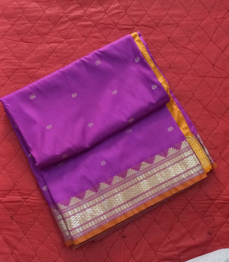 Purple Silk Saree