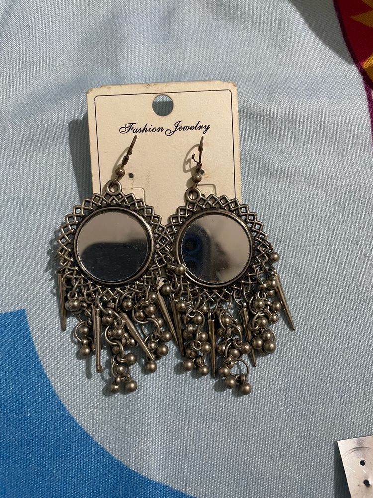 Oxidised Mirrio Earings