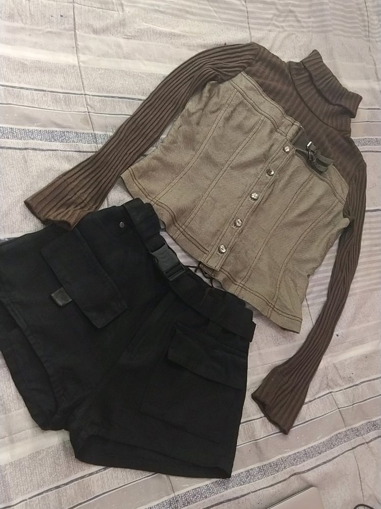 Cargoe Shorts And Top