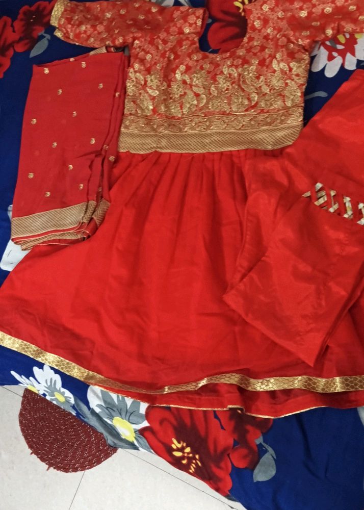 Frock Pant with Dupatta