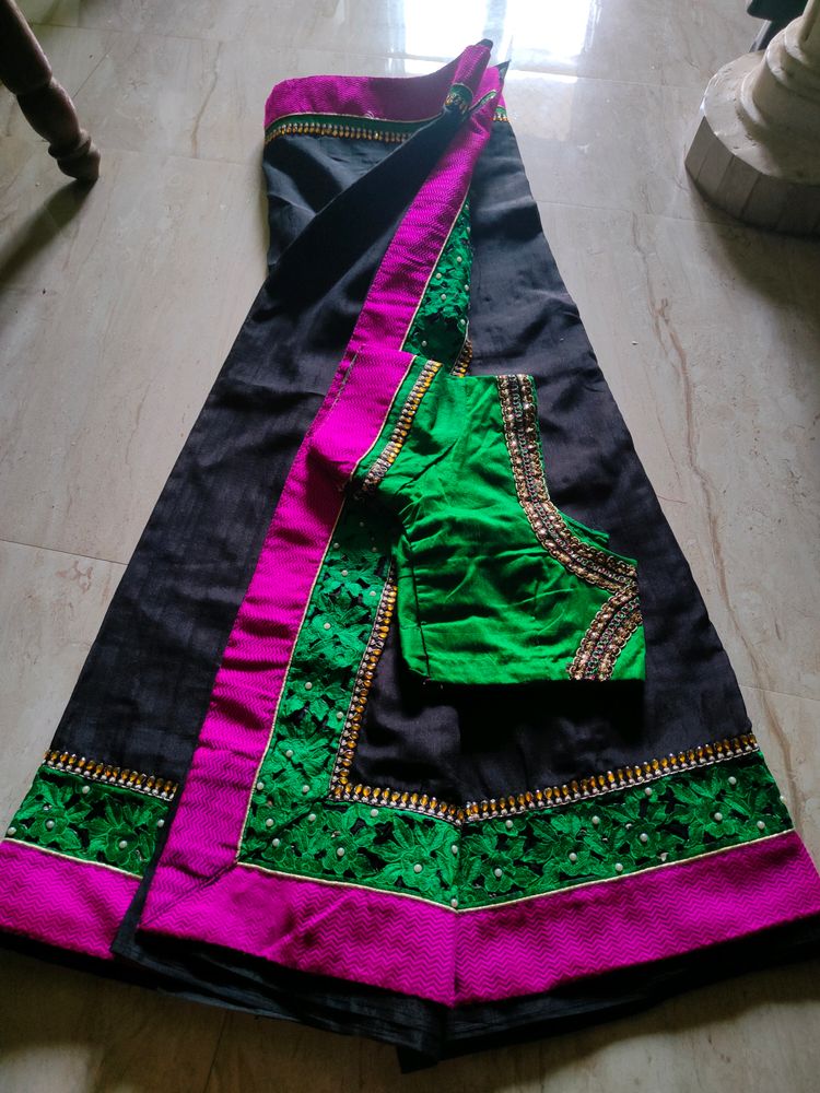 S08❤️Black Fancy Saree For Sale