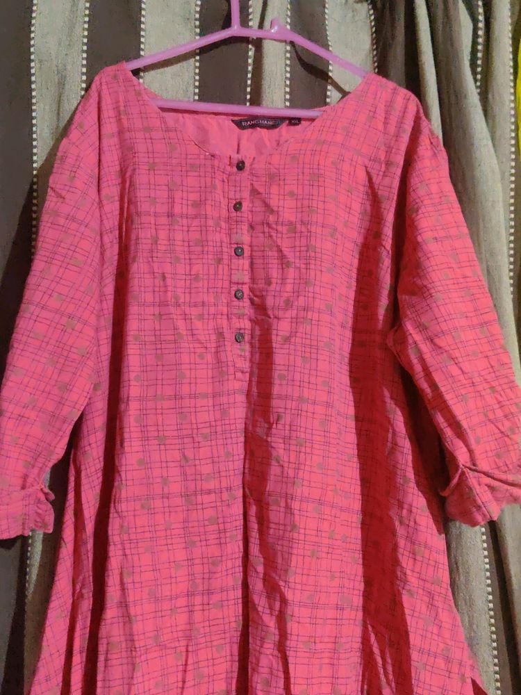 Pink Kurti For Women Rangmanch