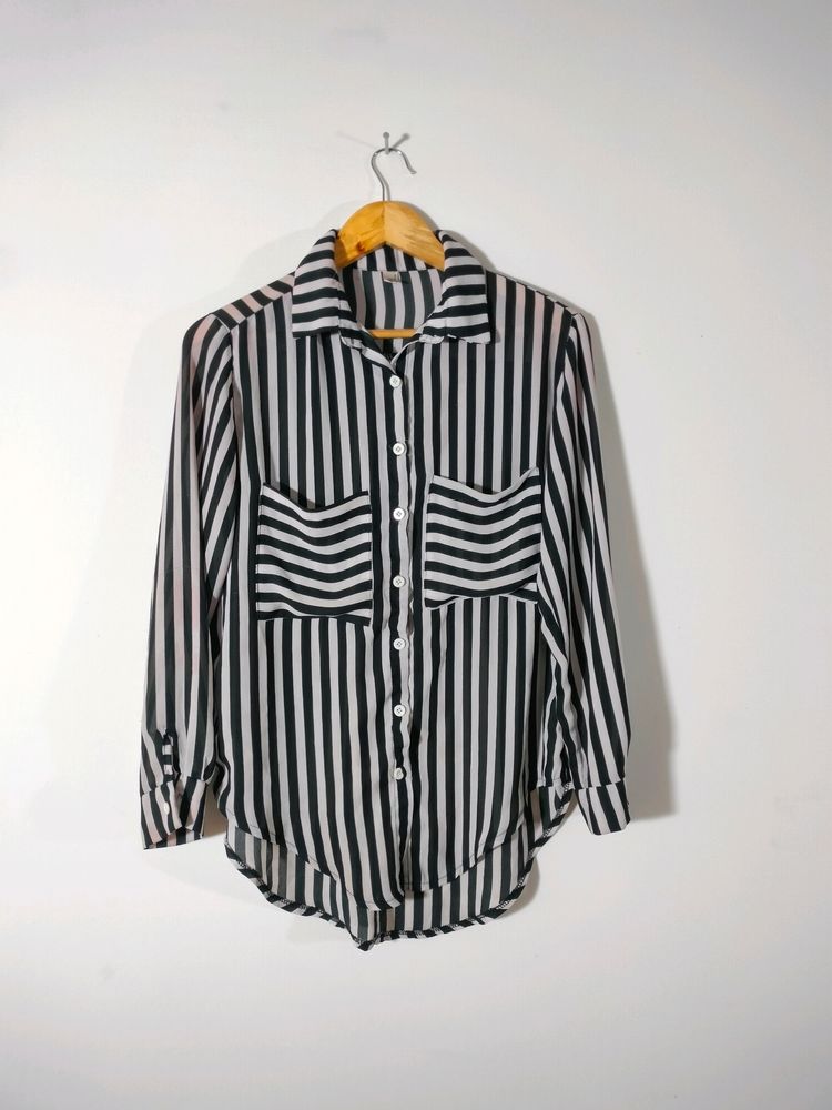 Black Striped Top (Women's)