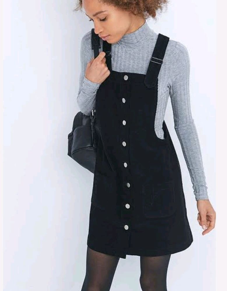 Black Dungaree Dress