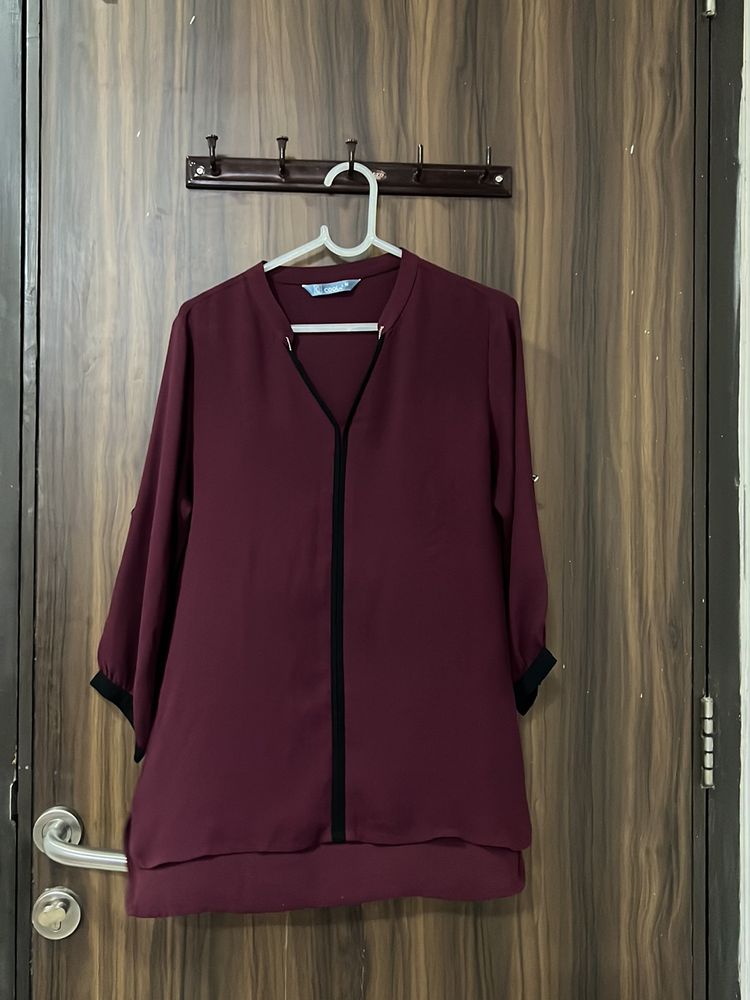 Burgundy Stylish Top