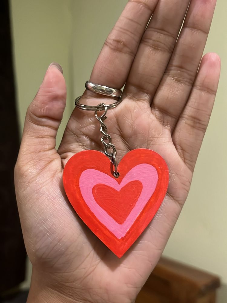 Customized Heart Shaped Keychain