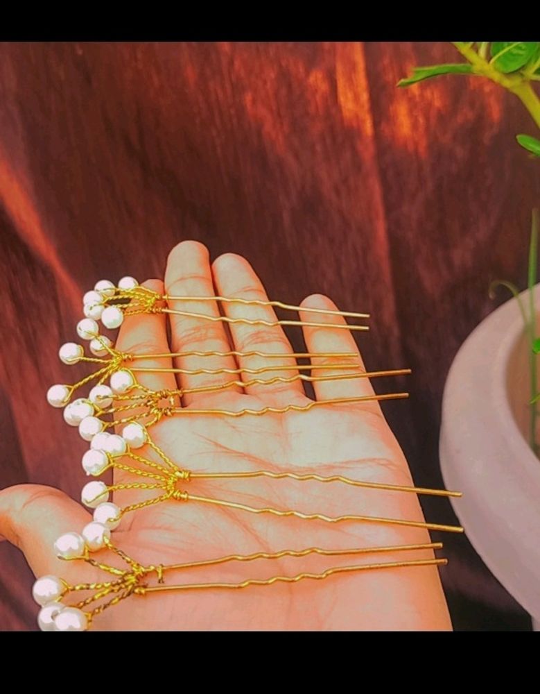 White Pearl Hair Pins/Hair Accessories for Girls