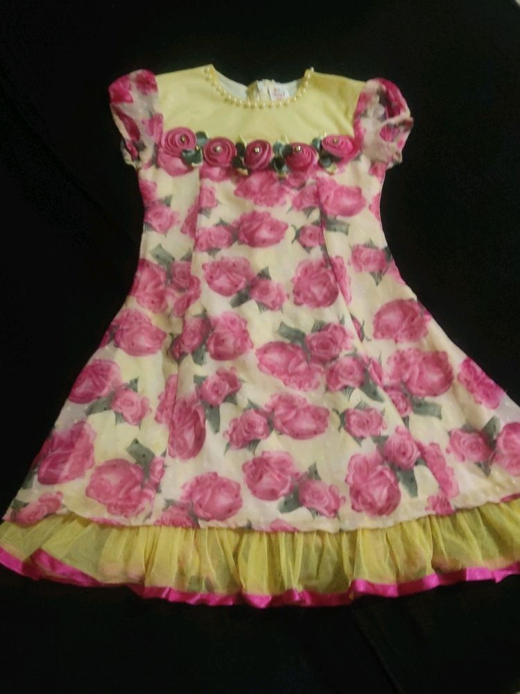 Beautiful Dress Rose Printed