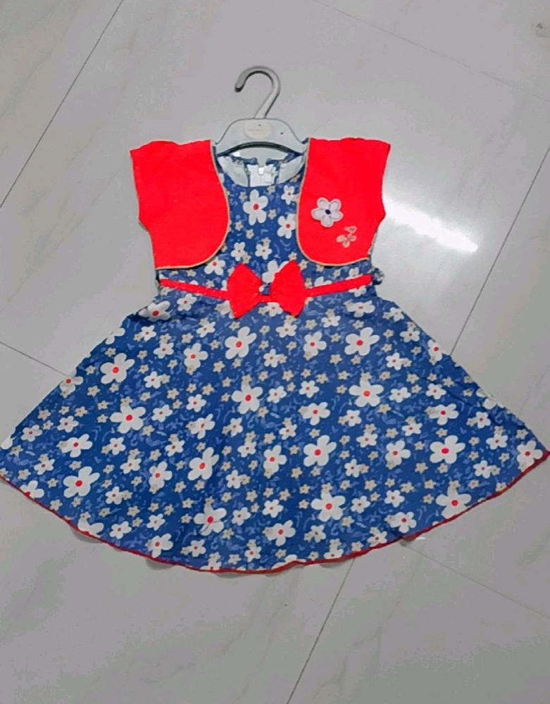 Sale😍Sale😍Sale😍Printed Girls Cotton Frock