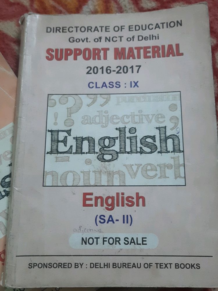 Class 9th English Support Material as By The cbse