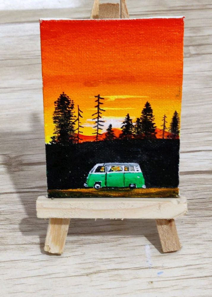 sunset and car painting