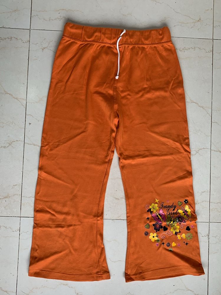 Capris Orange 3/4 Track Pants