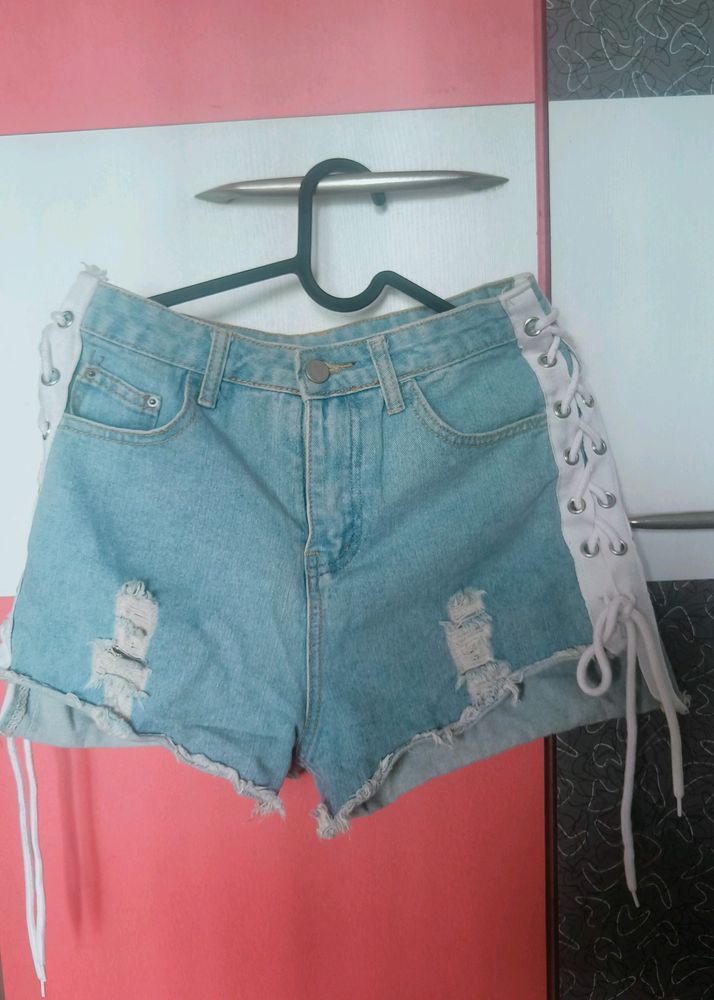 Ripped Denims Shorts