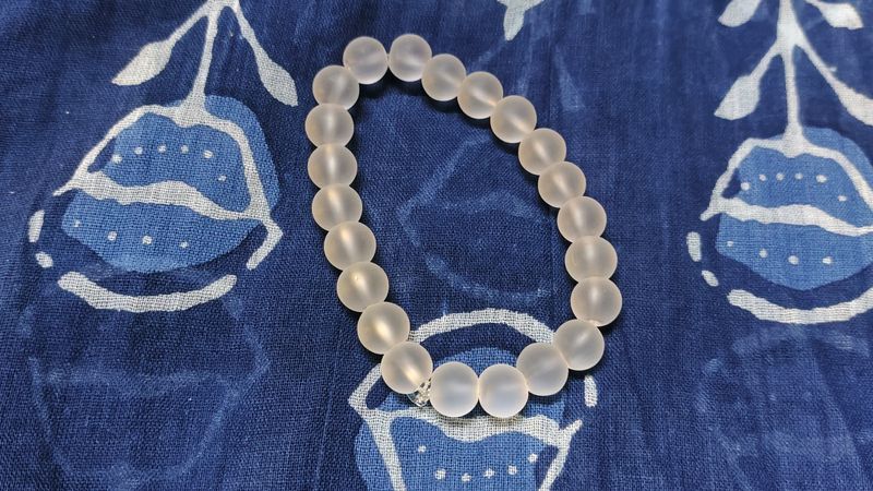 Matte White Bracelet | Glass Beads Bracele