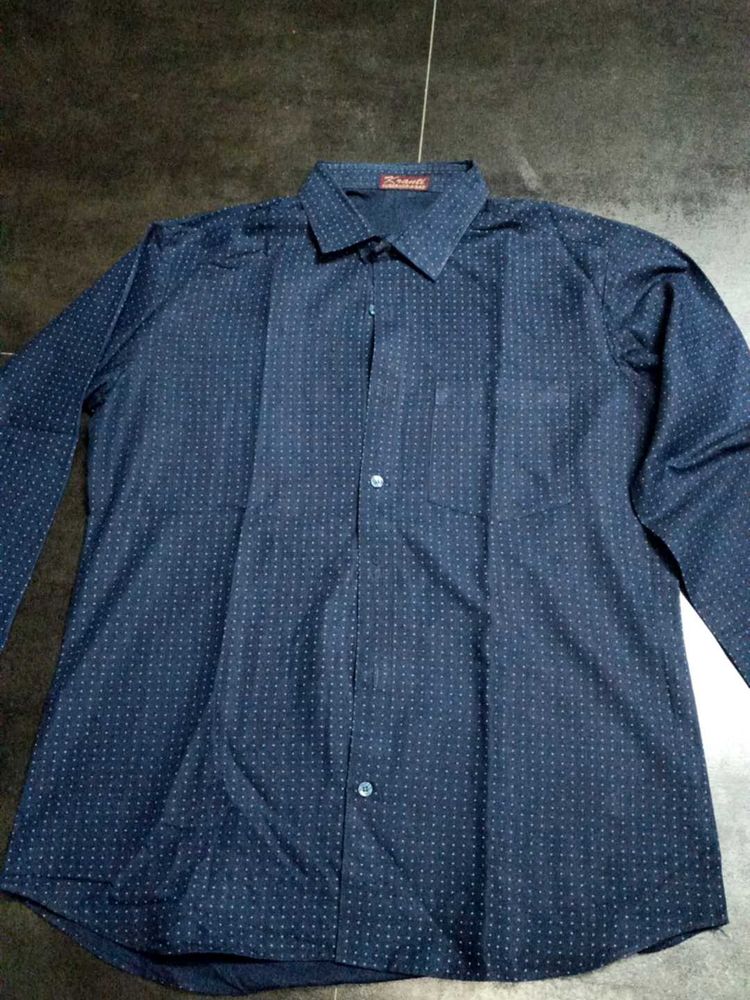 Navy Blue Premium Tailored Fit Shirt.