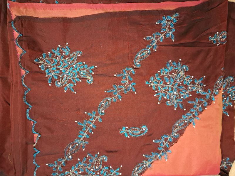 Price Reduced NEW Raw Silk Embroidered