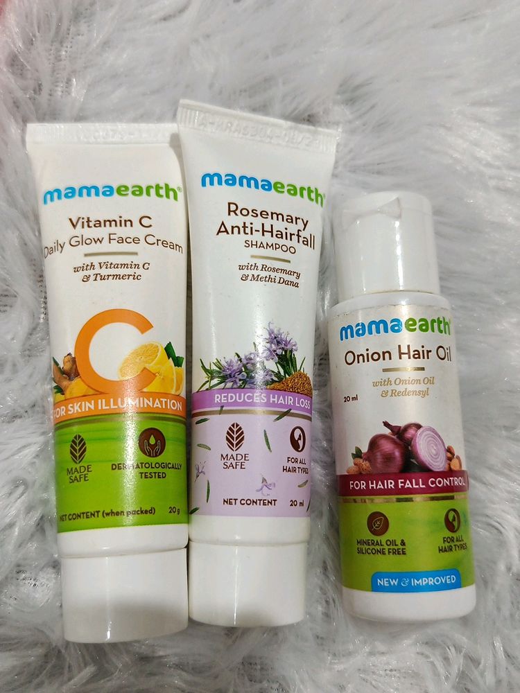 Mamaearth Facecream , Shampoo, Hair Oil