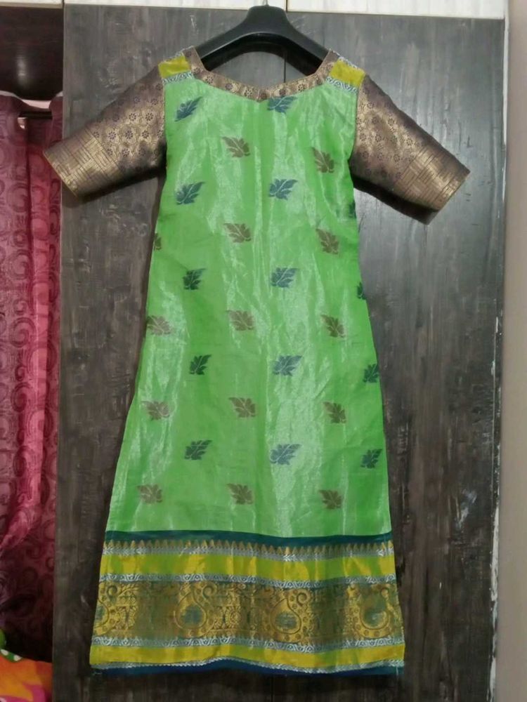 Parrot Green Festive Kurta