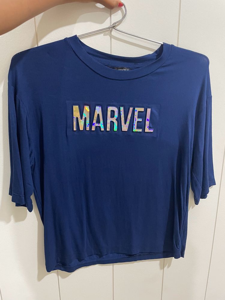 Marvel Blue Holographic Top