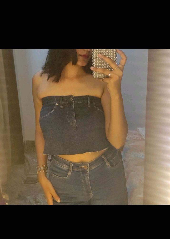 Denim Crop Top