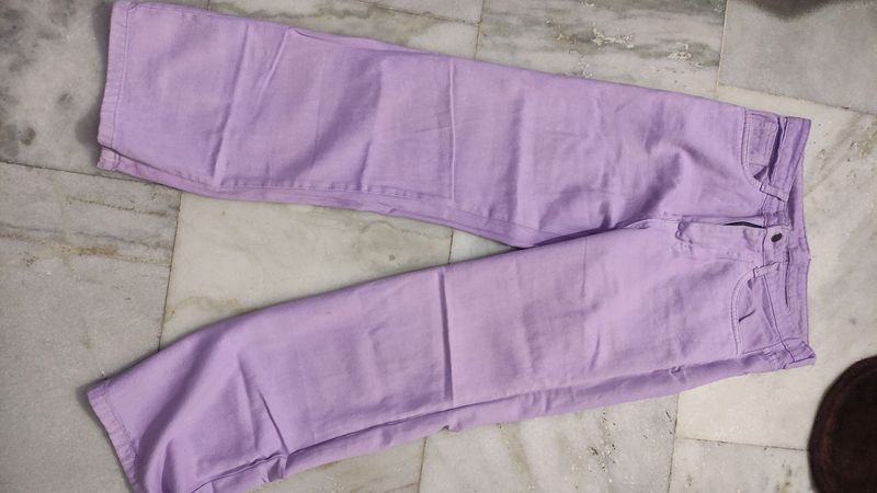 Lavendar Wide Leg Jeans