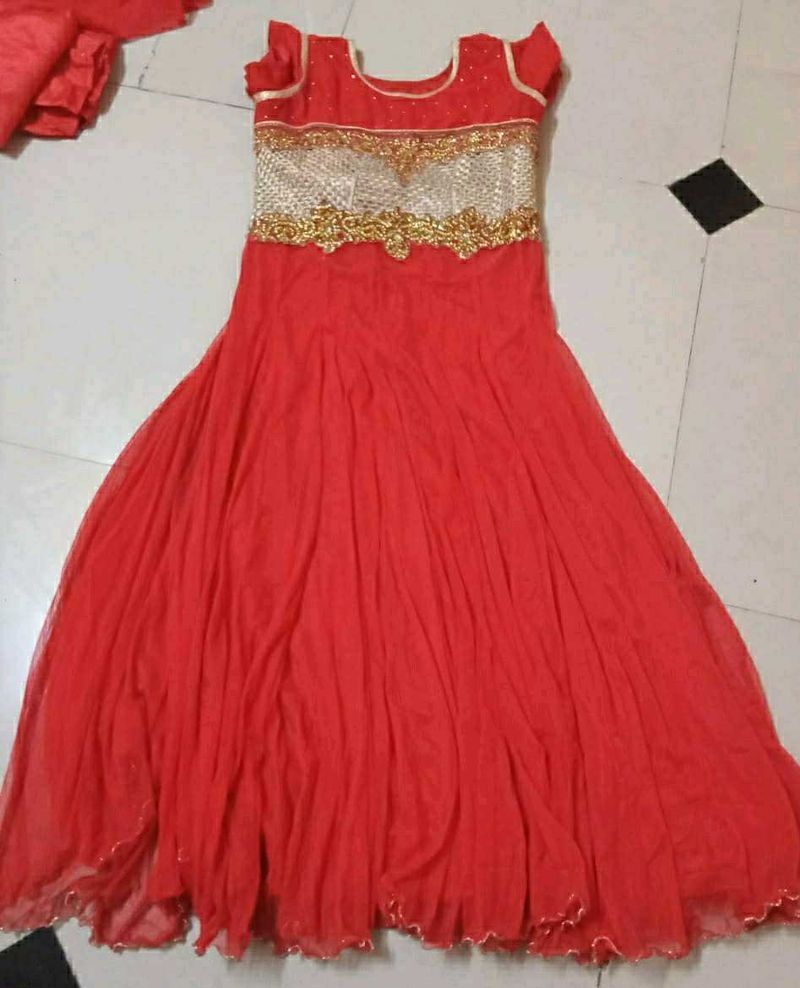 beautiful tomato color gown